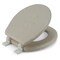 Embroidered Padded Soft Round Toilet Seat With Easy Clean & Change Hinge